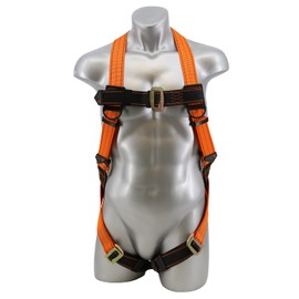 Malta Dynamics Universal-Sized Warthog Pass-Thru Safety Harness Kit – Full Body Fall Protection with 4.5-6’ Shock Absorbing Stretch Lanyard, OSHA/ANSI Compliant