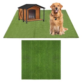 GLOBREEN Artificial Grass Pads for Dog, 3FT X 3FT Outdoor Puppy Potty Training Turf for Pets Patio Balcony Backyard, Waterproof Easy to Cut