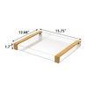 JUIOETUR Acrylic Serving Tray with Wooden Handles, Rectangle