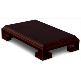 ChinaFurnitureOnline Chinese Wooden Stand, 10 Inches Rectangular Display Pedestal