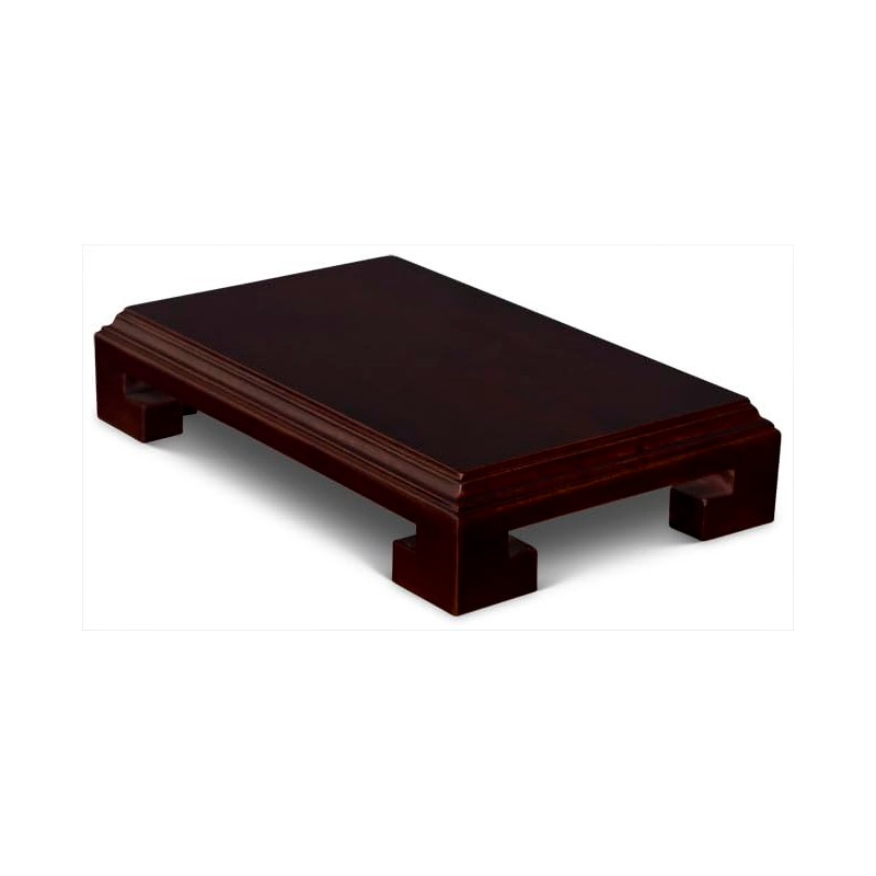 ChinaFurnitureOnline Chinese Wooden Stand, 10 Inches Rectangular Display Pedestal