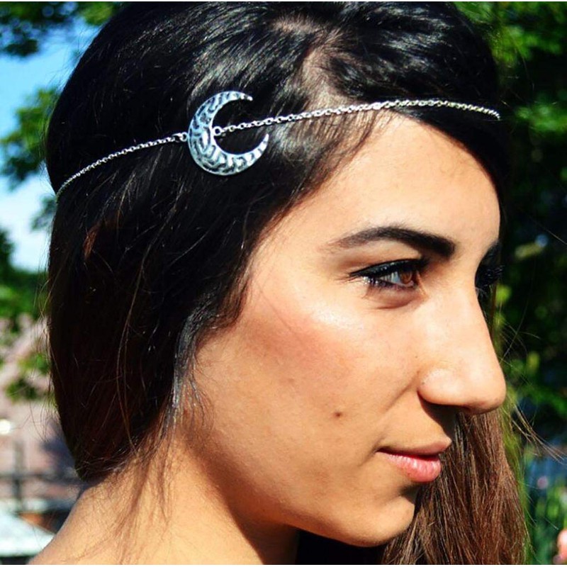 Leiorthrix Boho Moon Star Head Chain Hair Chain Jewelry Headband