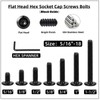 5/16"-18 x 1 [20 PCS] Flat Head Socket Cap Screws