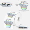 STARLIBOO Holographic Puppy Paw Stickers - 1.5 Inch Dog Print,