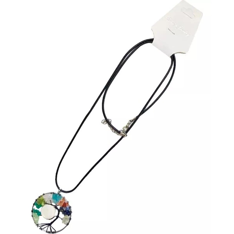 Veraly Collar Dije Árbol De La Vida Cuarzo Chakras Hecho