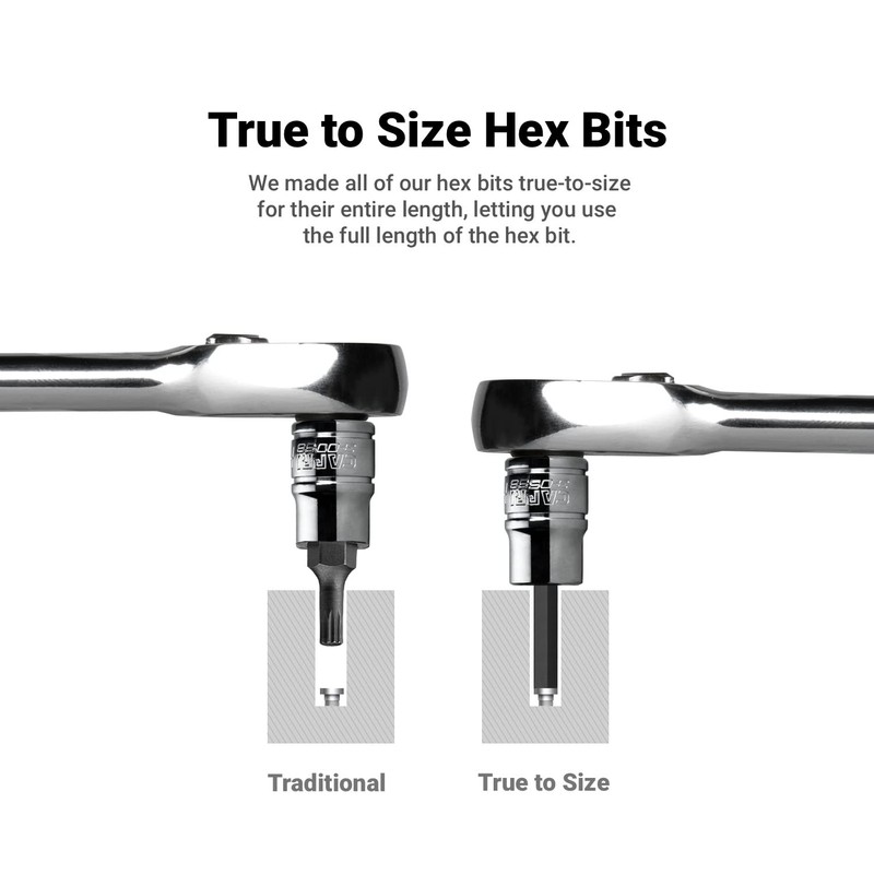 Capri Tools 30500-7HML Long Hex Bit Socket Set, Metric, Advanced