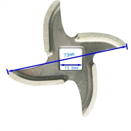 #22 Meat Grinder Blade Stainless Steel Knife Cutter Replacement (#22 Meat Grinder Blade)