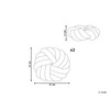 Beliani Set of 2 Knot Cushions Modern Beige Bouclé Plush