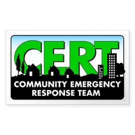 CafePress CERT Rectangle Sticker Rectangle Bumper Sticker Car Decal