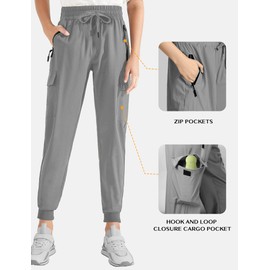 Buauty Lightweight Hiking Pants Women,Quick Dry Joggers Cargo Pants Casual Workout Travel Athletic Summer with Pockets 2024