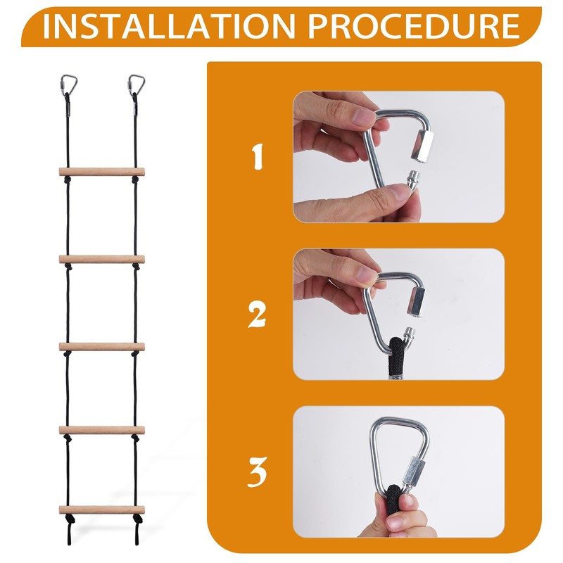 ChengFu Swing Rope Ladder, Kids Climbing Rope Ladder, Hanging Rope