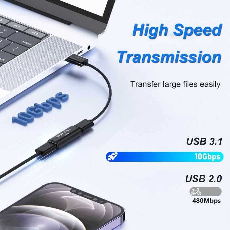 SHUBEIEUMI USB C Female to USB Female Adapter 2 Pack,