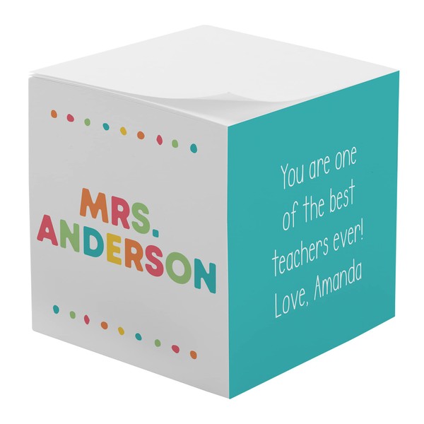 Personalization Universe Teacher's Classroom Personalized Paper Note Cube