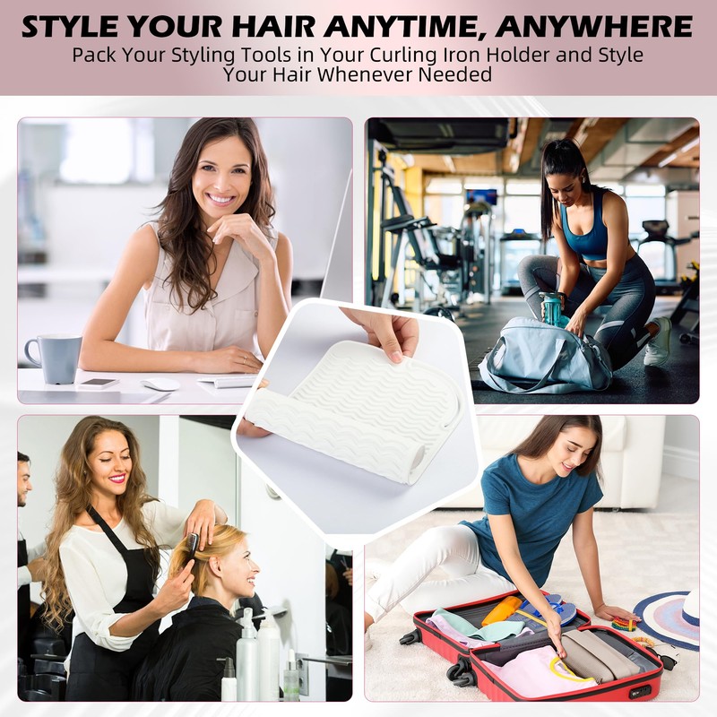 Nulubuu Silicone Heat Resistant Mat for Hair Tools, 11" x