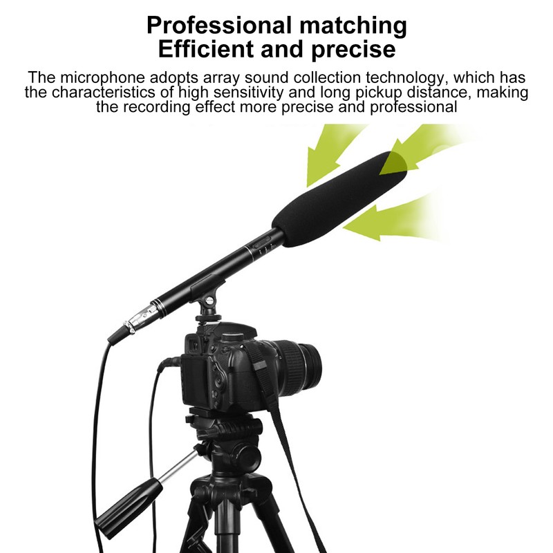 XLR Shotgun Condenser Microphone Professional Cardioid Mini Shotgun Condenser Mic
