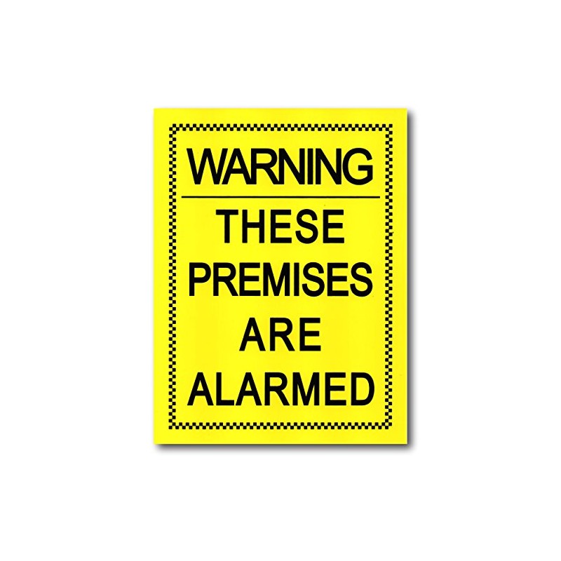 EPOSGEAR® "Warning - These Premises Are Alarmed" Rigid Plastic Safety