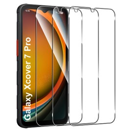 euk 3 Pack Tempered Glass for Galaxy XCover7 Pro Screen Protector Film,High Clarity,Bubble Free,Top 9H+Tempered Glass,HD Clear, Anti-Scratch,Touch Sensitive,Easy Installation