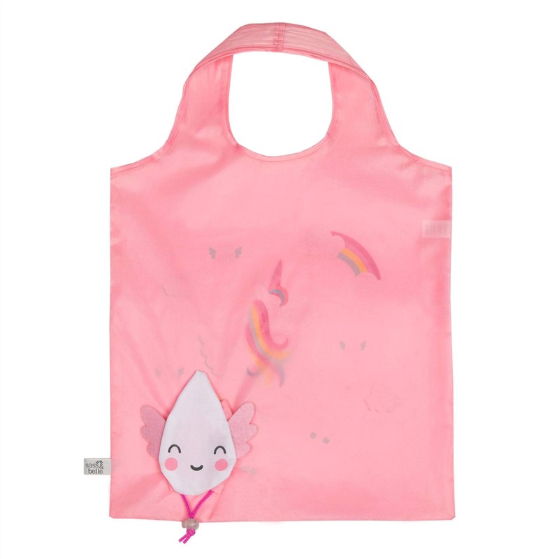 Sass & Belle Rainbow Unicorn Raindrop Foldable Shopping Bag
