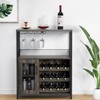 IDEALHOUSE 3-Tier Wine Bar Cabinet with Detachable Wine Rack and