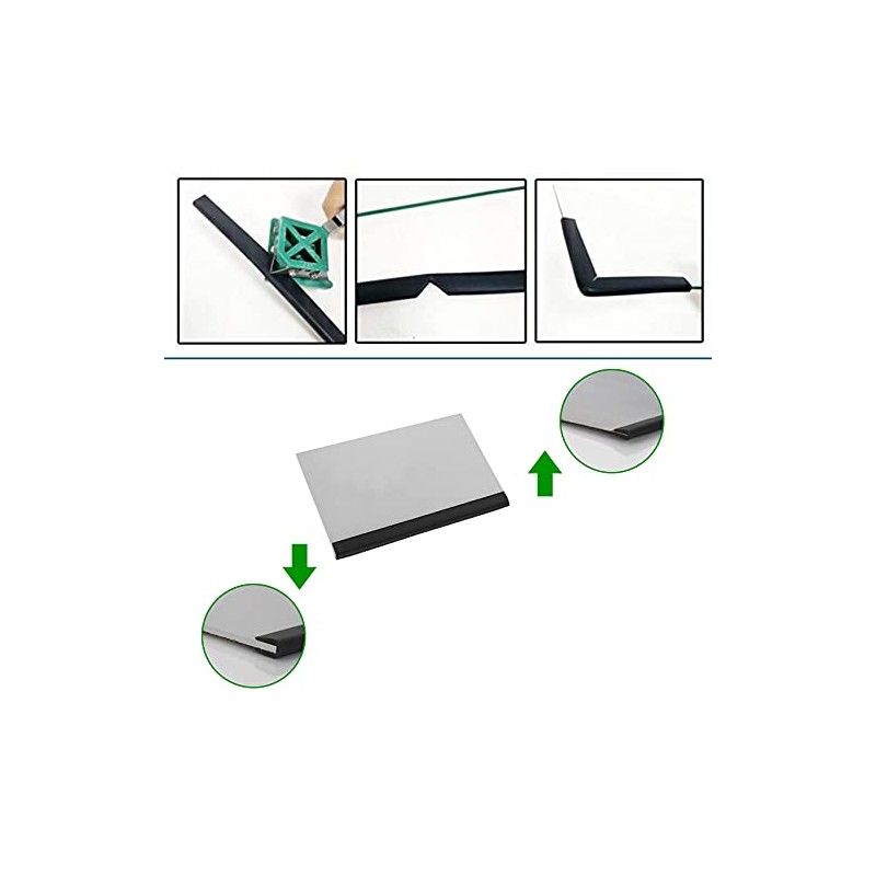 Protector de Borde Canal U PVC Negro 108 Pulgadas