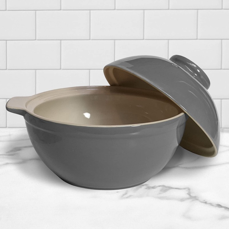 Sassafras Superstone Bread Dome with Grey Exterior Glaze and Glazed