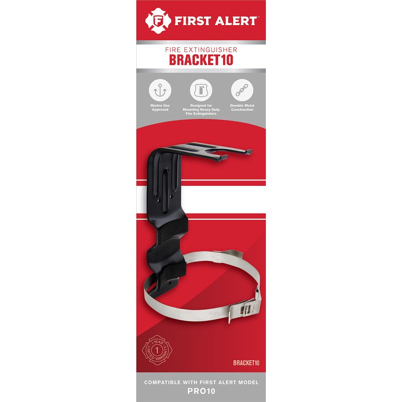 FIRST ALERT BRACKET10 Replacement Fire Extinguisher Bracket, Black