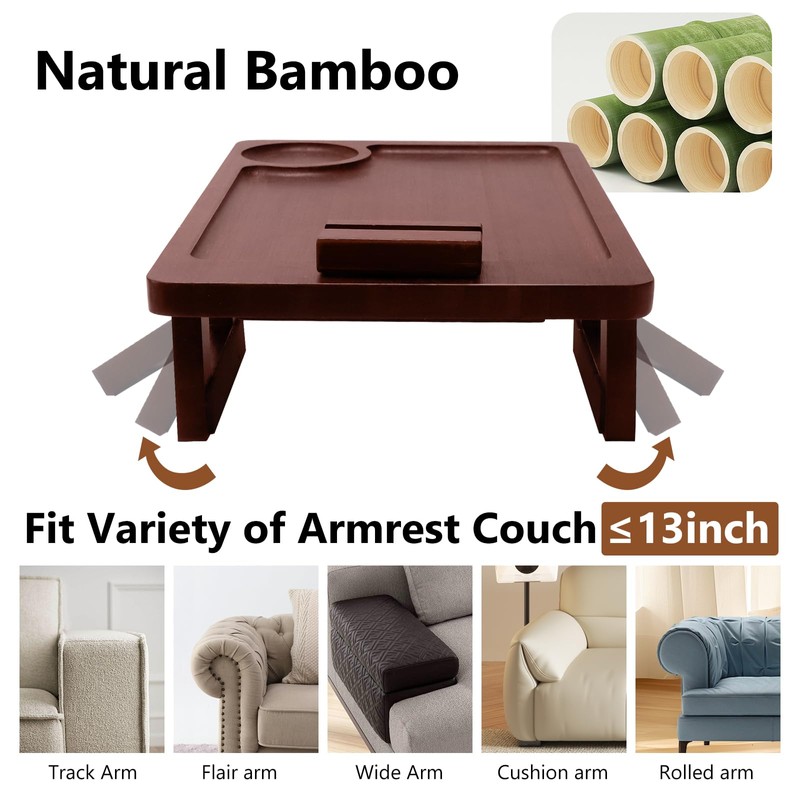 Couch Trays & Sofa Armrest Table - Multi-Functional Arm Trayes
