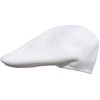 Mens White Flat Cap (56 cm)