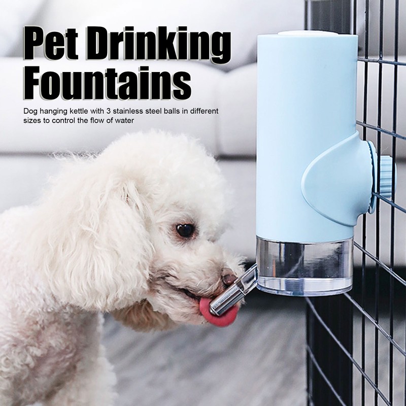 Pet Drinking Fountains Automatic Portable Pet Hanging Kettle for Cats