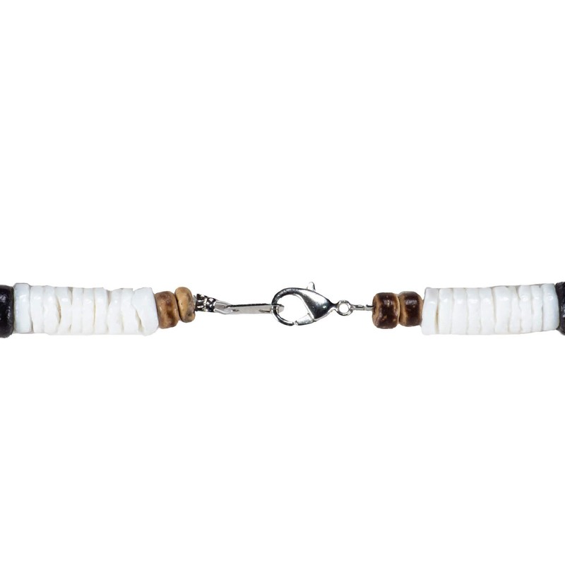 BlueRica Shark Tooth on Puka & Brown Coconut Shell Beads