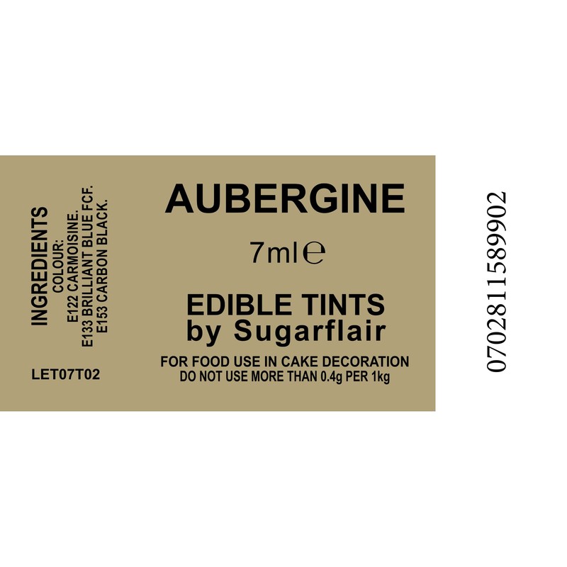 3 x Sugarflair Aubergine Edible Blossom Tints Food Colour Colouring
