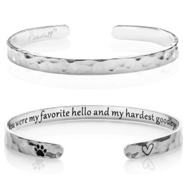 Carviell Bracelet Pet Memorial Gifts for Dogs Loss of Dog Sympathy Gift, Cat Dog Remembrance Jewelry
