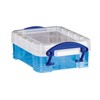 Really Useful Box 6 x Storage Boxes 0.07 Litres with Lid Transparent