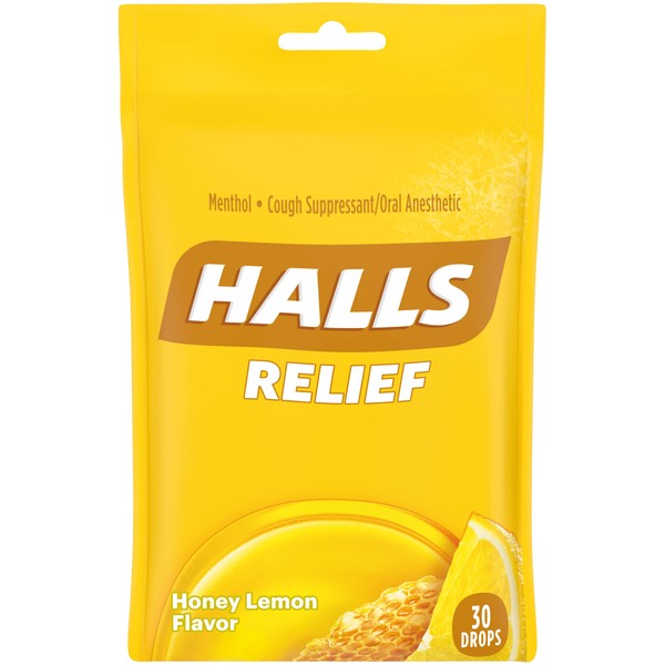 Halls Cough Suppressant/Oral Anesthetic Drops 30 ct