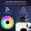 3 Pack RGB Case Fans, 120mm Ultra-Quiet RGB Chassis Cooling