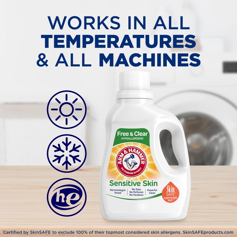 Arm & Hammer Sensitive Skin Free & Clear, 105 Loads