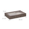 Relaxdays Leather Look Velvet Jewellery Box with Window H 5