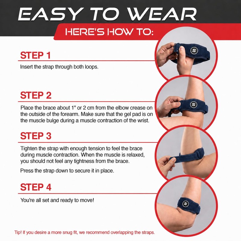 Sleeve Stars Tennis Elbow Brace for Men & Women, Elbow