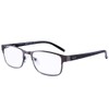 EYEGUARD Readers Metal Deluxe Rectangular Reading Glasses for Men 3.50