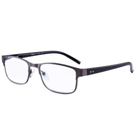 EYEGUARD Readers Metal Deluxe Rectangular Reading Glasses for Men 3.50