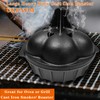 UKENEM Large Heavy Duty Cast Iron Roaster & Smoker Box,