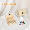 BAOPEND 2 Pcs Unfinished Wooden Treasure Box for DIY Crafts