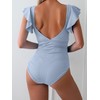 B2prity Women's One Piece Swimsuit Ruffle Cutout Bathing Suits Slimming