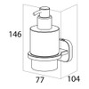Tiger Ramos Soap Dispenser, Zamac, Stainless Steel Brushed, 7.7 x