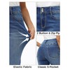 Tallemon Tall Women's Bootcut Jeans Curvy Mid-Rise Stretchy Denim Pants
