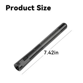 Couslcd Car Short Antenna, 4.7 Inch Carbon Fiber American Flag Aluminum Auto Radio Antenna for AM/FM Reception, Universal Replacement Car Antenna with 9 Adapters, 2 Screws, 2 Rubber Rings (Black)