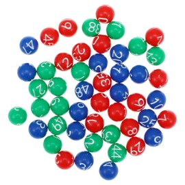 DECHOUS 49 Pieces Mini Numbered Competition Balls 0.8 cm Funny Bingo Game Balls 1-49 Plastic Colour for Balls with Numbers Table Tennis Bingo Balls for Children Adults Wedding