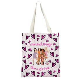 MEIKIUP Iconic 90s Band Tote Bag Feminist Pop Culture Music Icons Spice World Gift (CA 90s Trend TB)