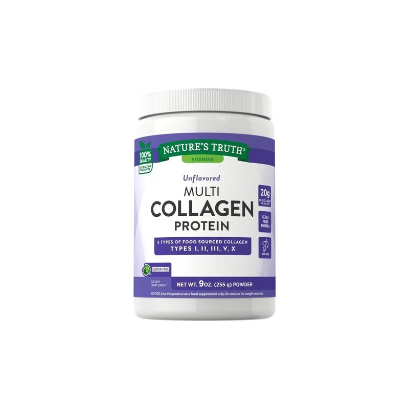 Colágeno Sin Sabor en Polvo Natures Truth Multi Tipo I,