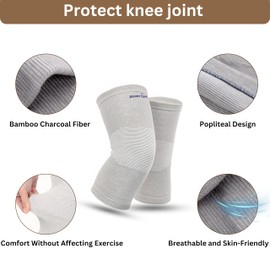 Wonder Care Bamboo Knee Sleeves for Men/Women, Knee Support for Running, Gym, Badminton, Sports, Compression Knee Sleeves | Perfect Knee Brace for Knee Pain and Enhanced Comfort (Medium)